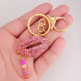 Cute Fashion Diamond Mouth Keychain Pendant